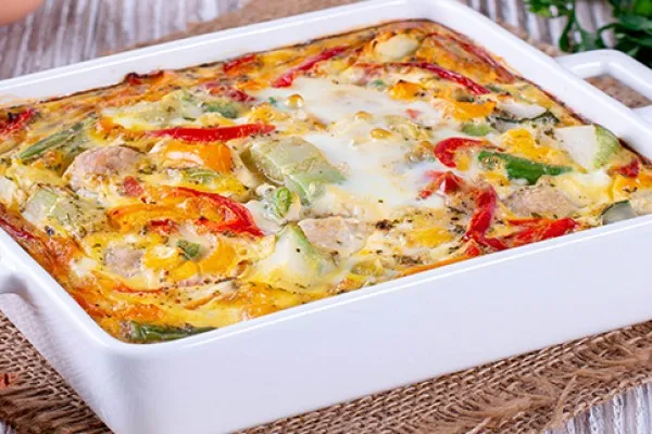 Biberli ve peynirli polenta
