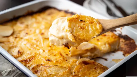 Fırında gratine patates