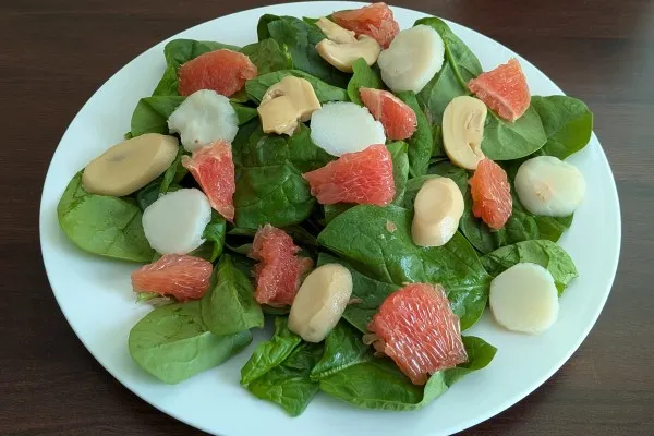 Greyfurtlu ıspanak salatası
