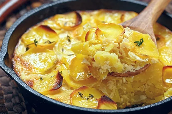 Katmanlı fırın patatesi