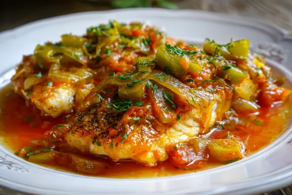 Kreol soslu fırında balık