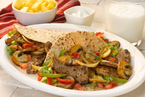 Mantarlı biftek fajita